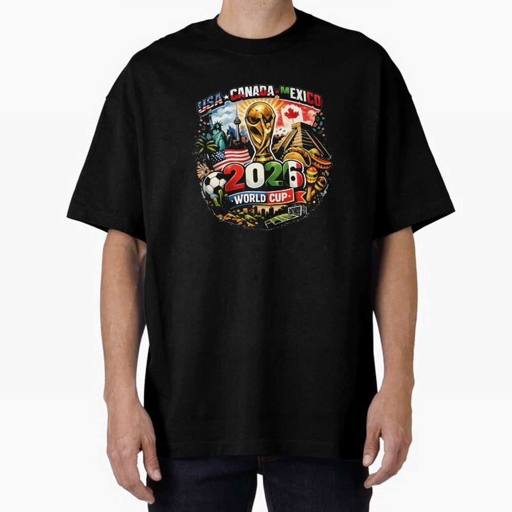 World Cup 2026 Funny Soccer Tournament 2026 T-Shirt_88656674 Oversized T-Shirt Honor Football Greatness during Global Football Passion for FIFA World Cup 2026 Group Stage, Capturing Mbappe, France and Portugal, Global Supporter Spirit, Legendary