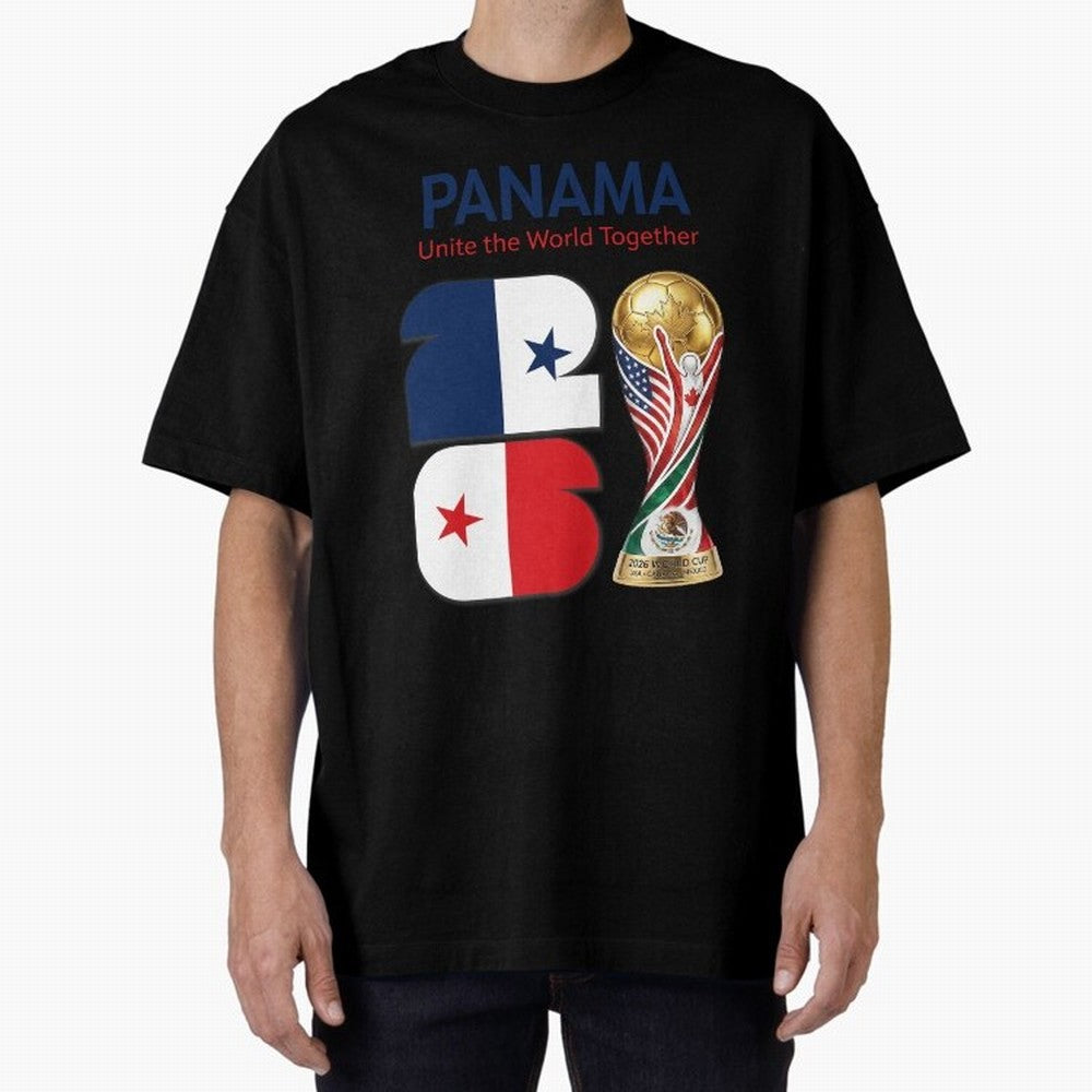 World Cup 2026, IMG 026, PANAMA 001 Oversized T-Shirt Back the Journey through Match Day Hype around FIFA World Cup 2026 Group Stage, CR7, England, Vintage Soccer Flavor, Modern Football Stars, National Flags and Final Night Emotion; Built for