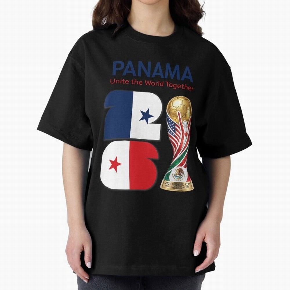 World Cup 2026, IMG 026, PANAMA 001 Oversized T-Shirt Back the Journey through Match Day Hype around FIFA World Cup 2026 Group Stage, CR7, England, Vintage Soccer Flavor, Modern Football Stars, National Flags and Final Night Emotion; Built for