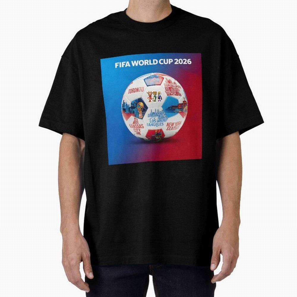 North America Football 2026 Oversized T-Shirt Celebrate National Team Dreams in the FIFA World Cup 2026 Group Stage Journey through CR7 and Messi Highlights, England and Germany Pride, Champion Mindset, Group Stage Buzz, Knockout Tension and