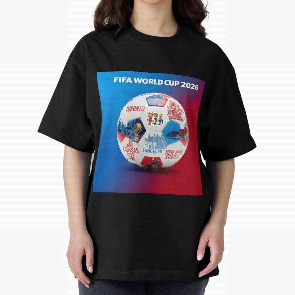 North America Football 2026 Oversized T-Shirt Celebrate National Team Dreams in the FIFA World Cup 2026 Group Stage Journey through CR7 and Messi Highlights, England and Germany Pride, Champion Mindset, Group Stage Buzz, Knockout Tension and