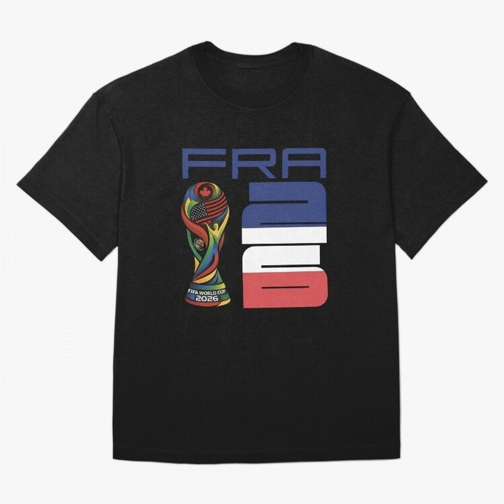 France World Cup 2026 Soccer - FRA 26 Blue White Red Oversized T-Shirt Honor Global Football Passion for FIFA World Cup 2026, Inspired by Messi and Cristiano Ronaldo, Portugal, Sports Nostalgia, International Competition, Famous Players and