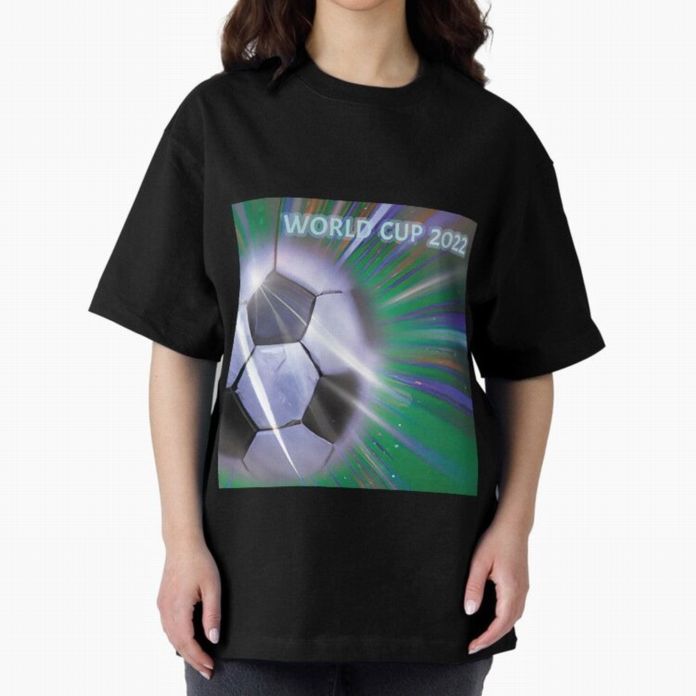 World Cup 2022 Oversized T-Shirt Relive Legendary Nights from FIFA World Cup 2026 Group Stage Spirit, Connected to France and Portugal, Neymar, Supporter Pride, Iconic Celebrations, Legendary Names and Global Match Day Energy; Ideal for Fans Who