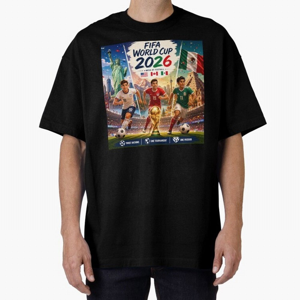 United by Football 2026 #football 2026 Oversized T-Shirt Bring Legendary Rivalry Energy to FIFA World Cup 2026 Group Stage Spirit, Featuring Brazil, Portugal and Argentina, CR7, Supporter Pride, Iconic Celebrations, Legendary Names and Global Match