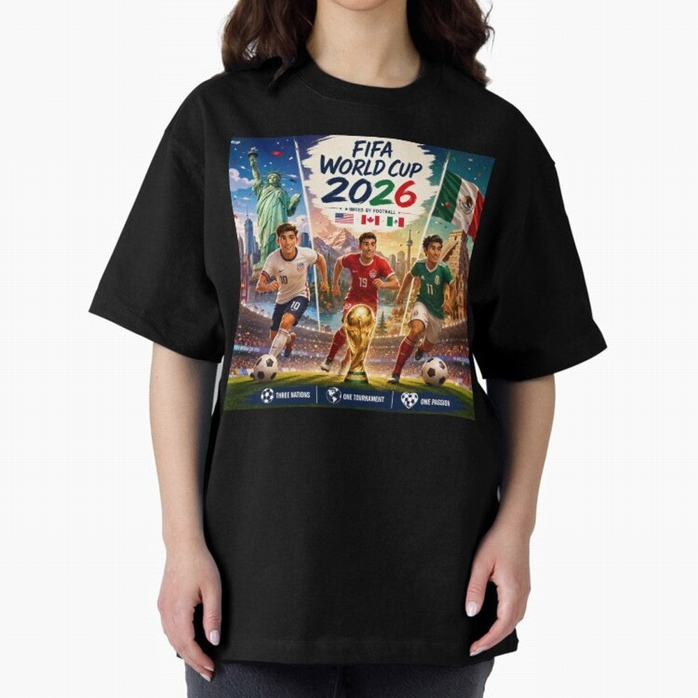 United by Football 2026 #football 2026 Oversized T-Shirt Bring Legendary Rivalry Energy to FIFA World Cup 2026 Group Stage Spirit, Featuring Brazil, Portugal and Argentina, CR7, Supporter Pride, Iconic Celebrations, Legendary Names and Global Match