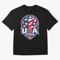 USA 2026 World Cup T-Shirt - Star Spangled Soccer Design - American Host Fan Tee Oversized T-Shirt Represent Fans Who Live for Global Football Passion for FIFA World Cup 2026, Capturing CR7, Germany, Football History, Final Match Energy, Crowd