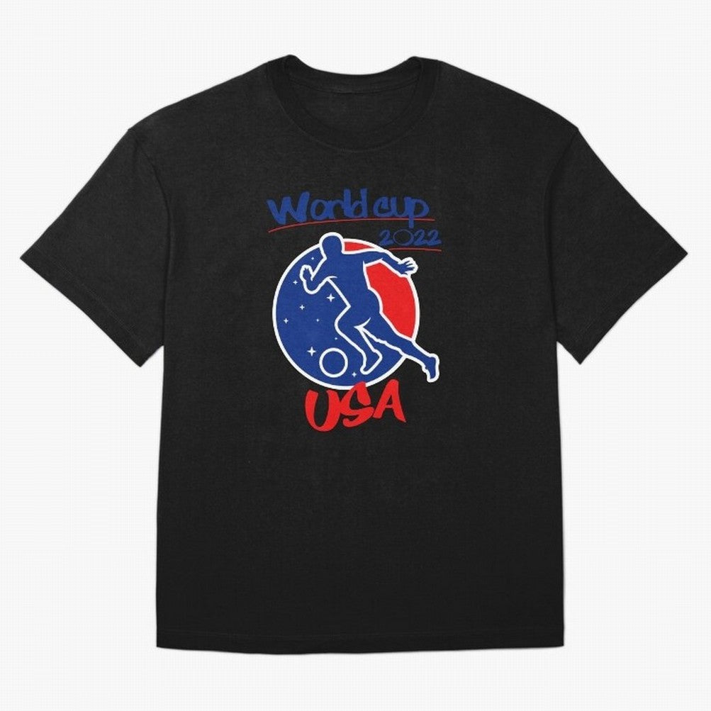 USA World Cup 2022 Oversized T-Shirt Bring Retro Soccer Energy to FIFA World Cup 2026 USA Canada Mexico Spirit, Connected to Spain and Netherlands, CR7, Tournament Hype, Historic Matchups, Family Viewing Parties and Global Sports Pride; Made for