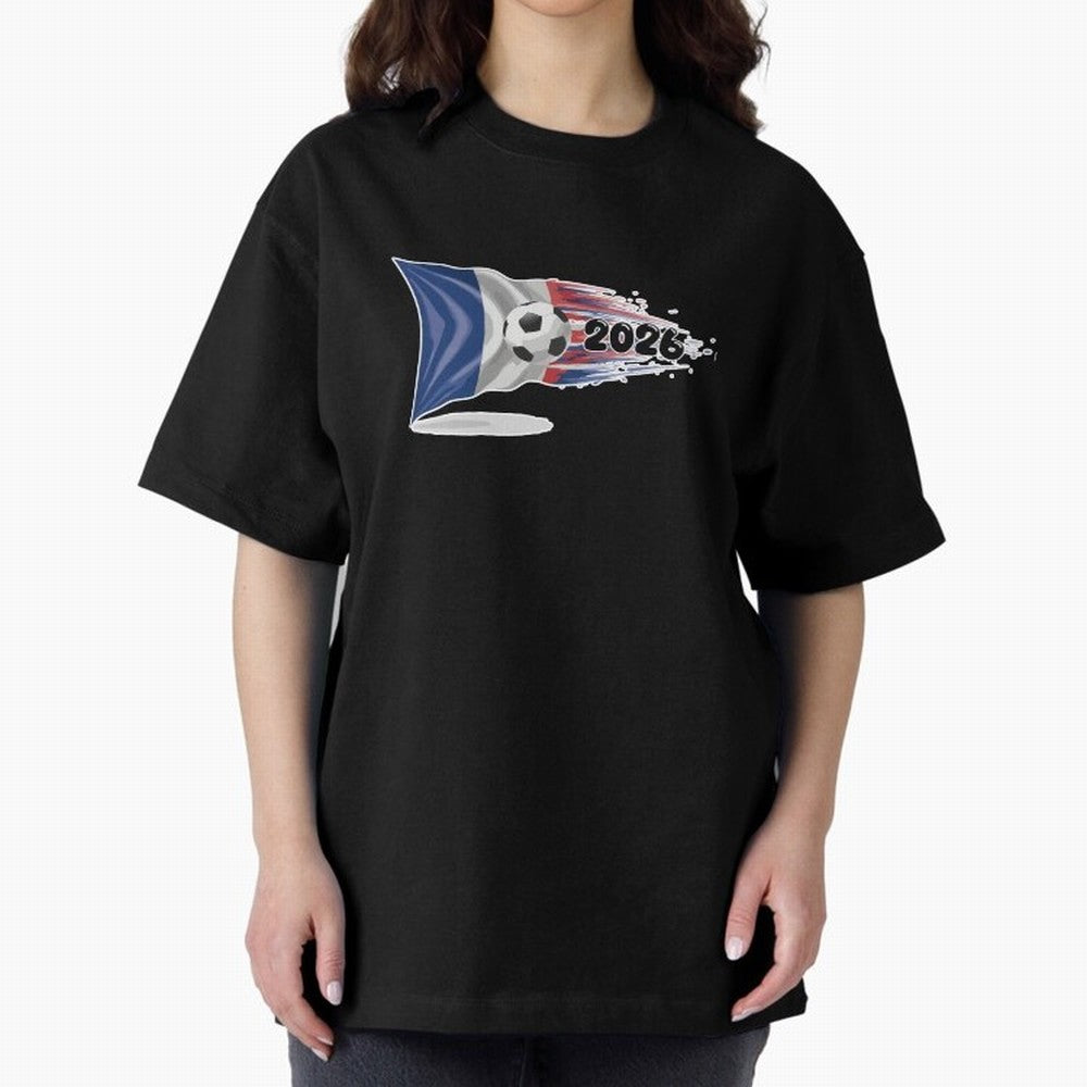 France Soccer 2026 Fan Tee: Bleu-Blanc-Rouge Flag Football Design | Perfect Gift for World Cup Fans! Oversized T-Shirt Bring Bold Fan Energy to Global Football Passion for FIFA World Cup 2026 Group Stage, Inspired by Neymar, Haaland and Cristiano