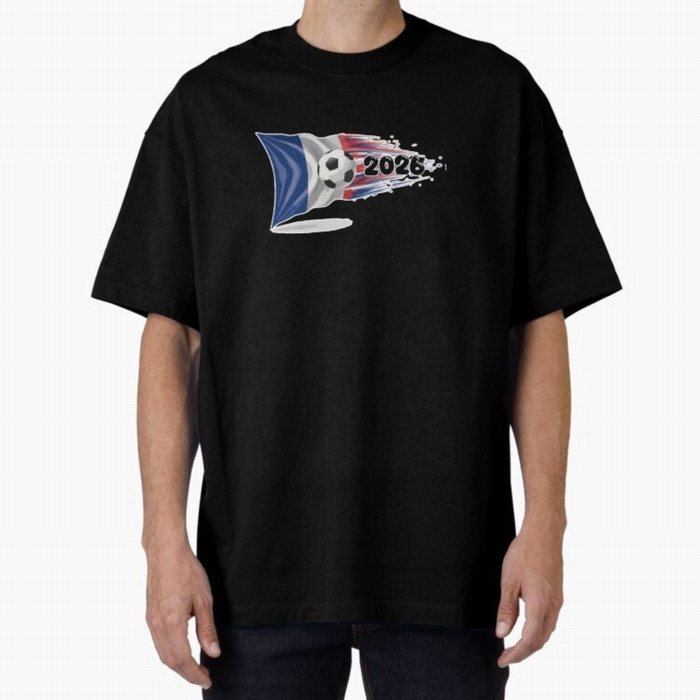 France Soccer 2026 Fan Tee: Bleu-Blanc-Rouge Flag Football Design | Perfect Gift for World Cup Fans! Oversized T-Shirt Bring Bold Fan Energy to Global Football Passion for FIFA World Cup 2026 Group Stage, Inspired by Neymar, Haaland and Cristiano