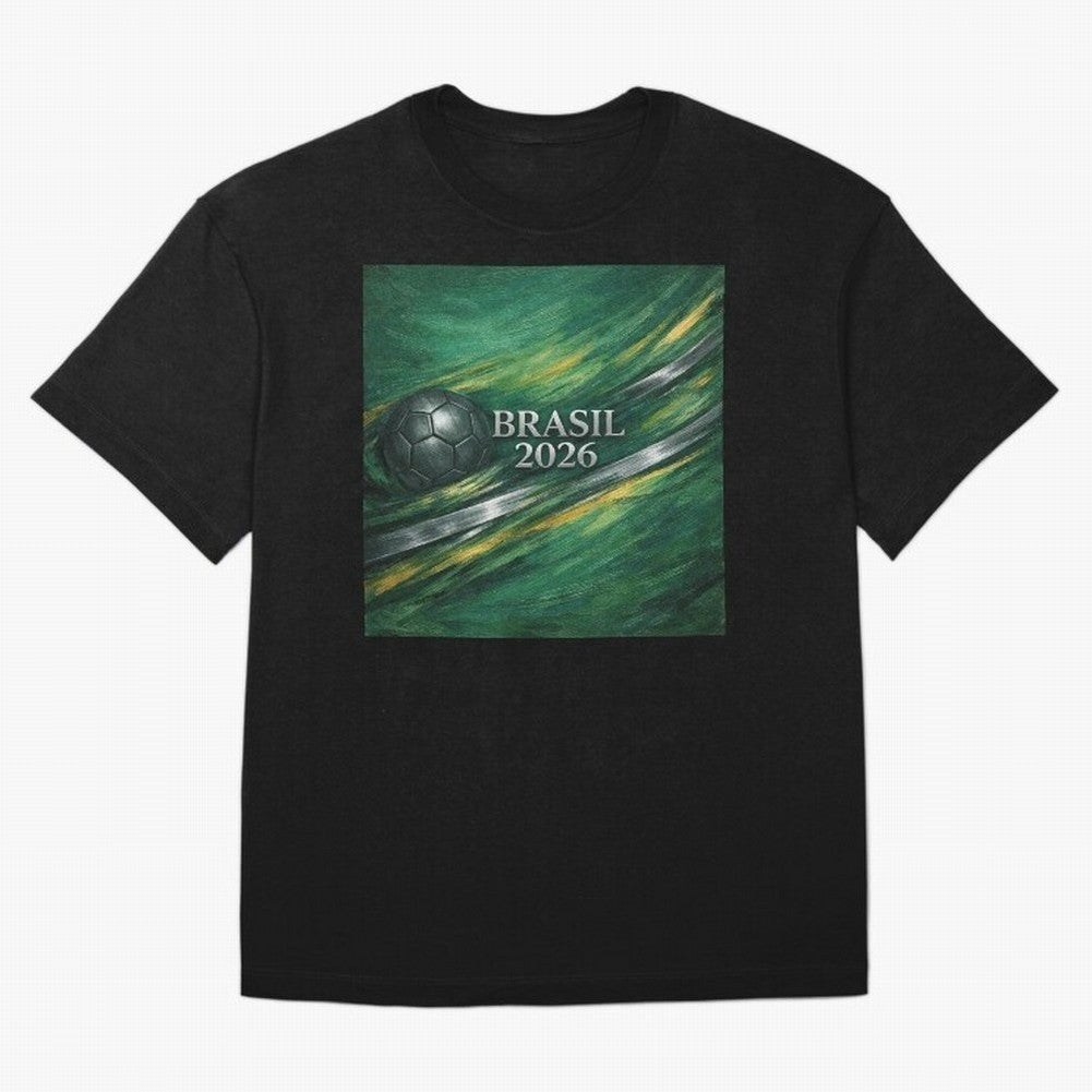 Brazil World Cup 2026 Concept Oversized T-Shirt Mark Global Football Passion for FIFA World Cup 2026 USA Canada Mexico, Inspired by Messi, Neymar and Mbappe, Germany, Stadium Chants, National Pride, Trophy Dreams and Unforgettable Football