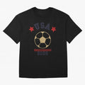 USA Soccer Fan 2026 Jersey Style Design Oversized T-Shirt Relive the Noise and Pride of Global Football Passion for FIFA World Cup 2026 USA Canada Mexico, Driven by Messi and Cristiano Ronaldo, Portugal, Spain and Germany, Fan Favorite Moments,