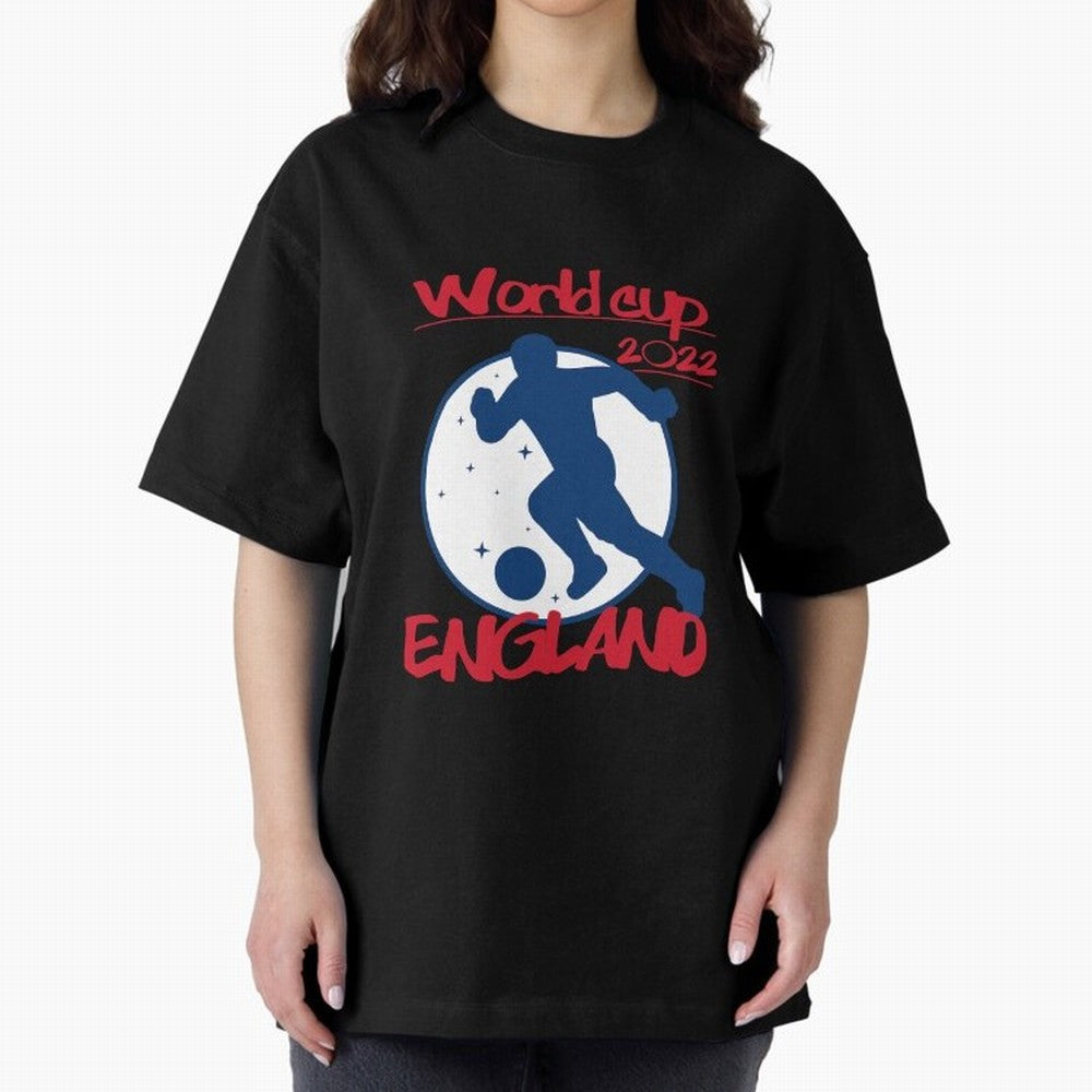 England World Cup 2022 Oversized T-Shirt Embrace Global Football Passion for FIFA World Cup 2026, Built around Messi, Neymar and Mbappe, Argentina, France and Brazil, Stadium Memories, Football Loyalty, International Chants and Championship