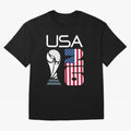 USA 2026 Soccer World Cup Trophy American Flag Design Oversized T-Shirt Cheer through Every Moment of FIFA World Cup 2026 USA Canada Mexico Highlighting Neymar, Haaland and Cristiano Ronaldo, Netherlands Energy, Match Day Excitement, Supporter