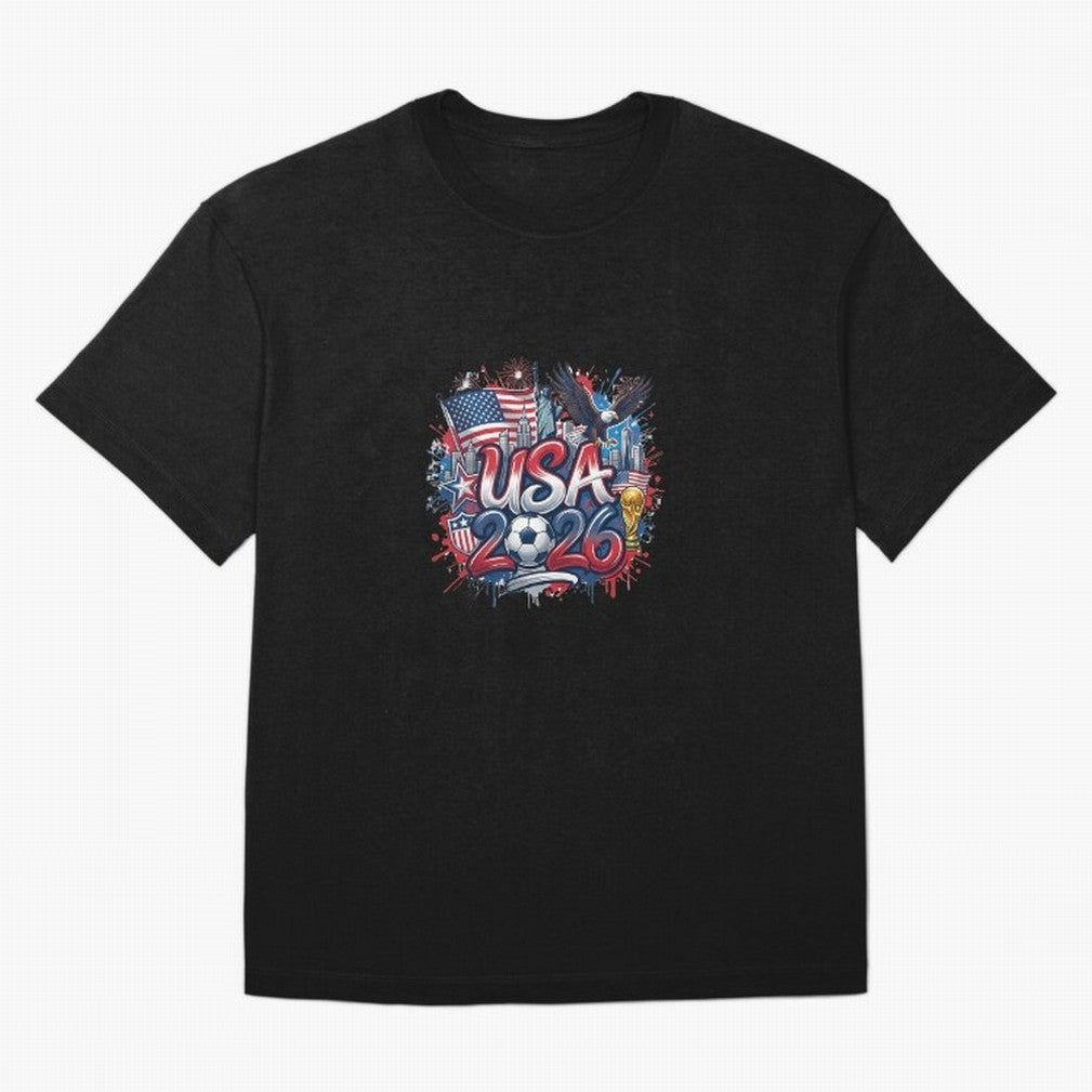 Usa World Cup 2026 Football Legacy Oversized T-Shirt Stand Proud for FIFA World Cup 2026 Group Stage for Fans of Neymar and Portugal, Bringing Match Day Excitement, Supporter Culture, Golden Goals and Global Football Passion; Great for Watch