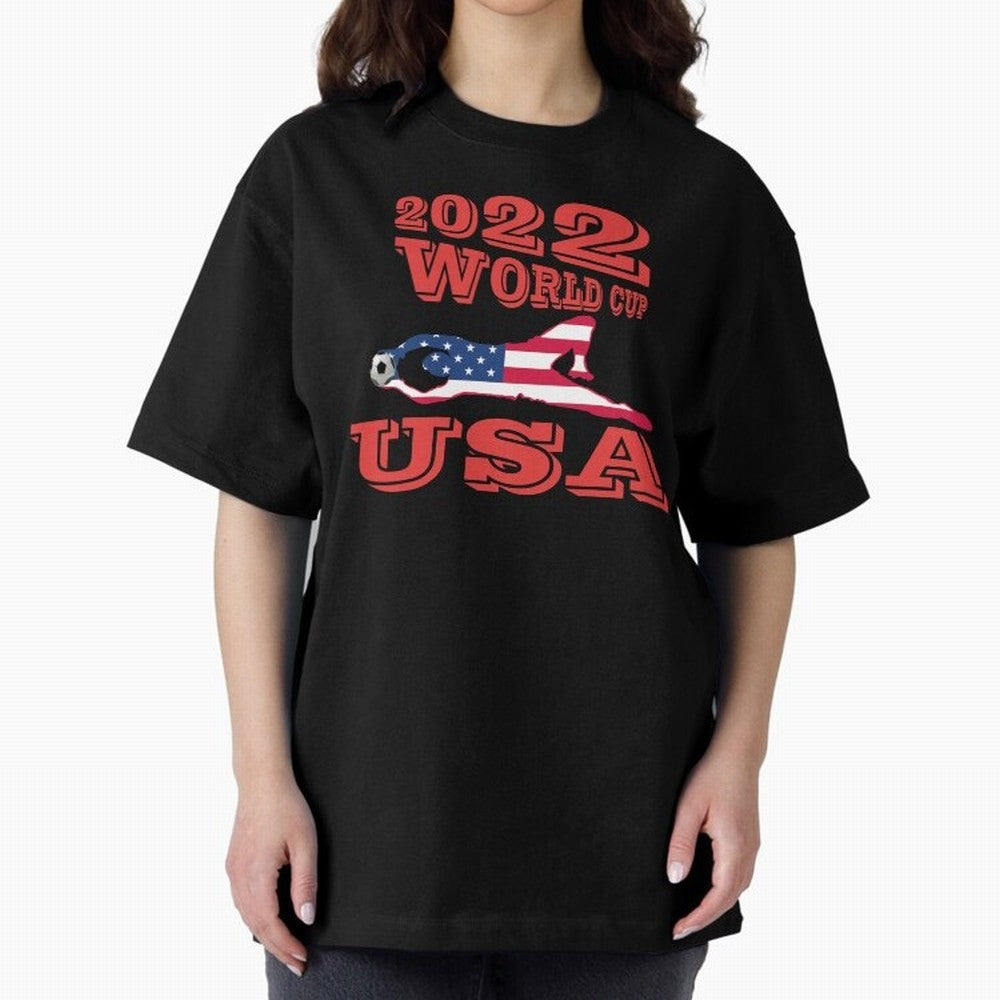USA, Qatar World Cup 2022 Oversized T-Shirt Celebrate Global Passion for FIFA World Cup 2026 Spirit, Made for Spain and Netherlands, Haaland, Classic Soccer Heritage, Championship Pressure, Fan Loyalty and International Pride; Great for Watch