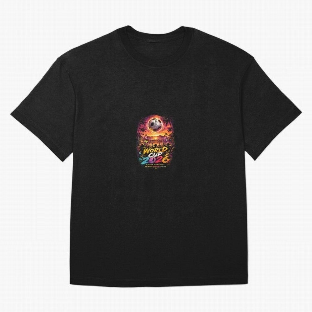 Copy of World Cup 2026 ¨C United Passion ?? | Neon Football Design Oversized T-Shirt Back the Journey through Match Day Hype around FIFA World Cup 2026 Group Stage, Mbappe, France, Supporter Pride, Iconic Celebrations, Legendary Names and Global