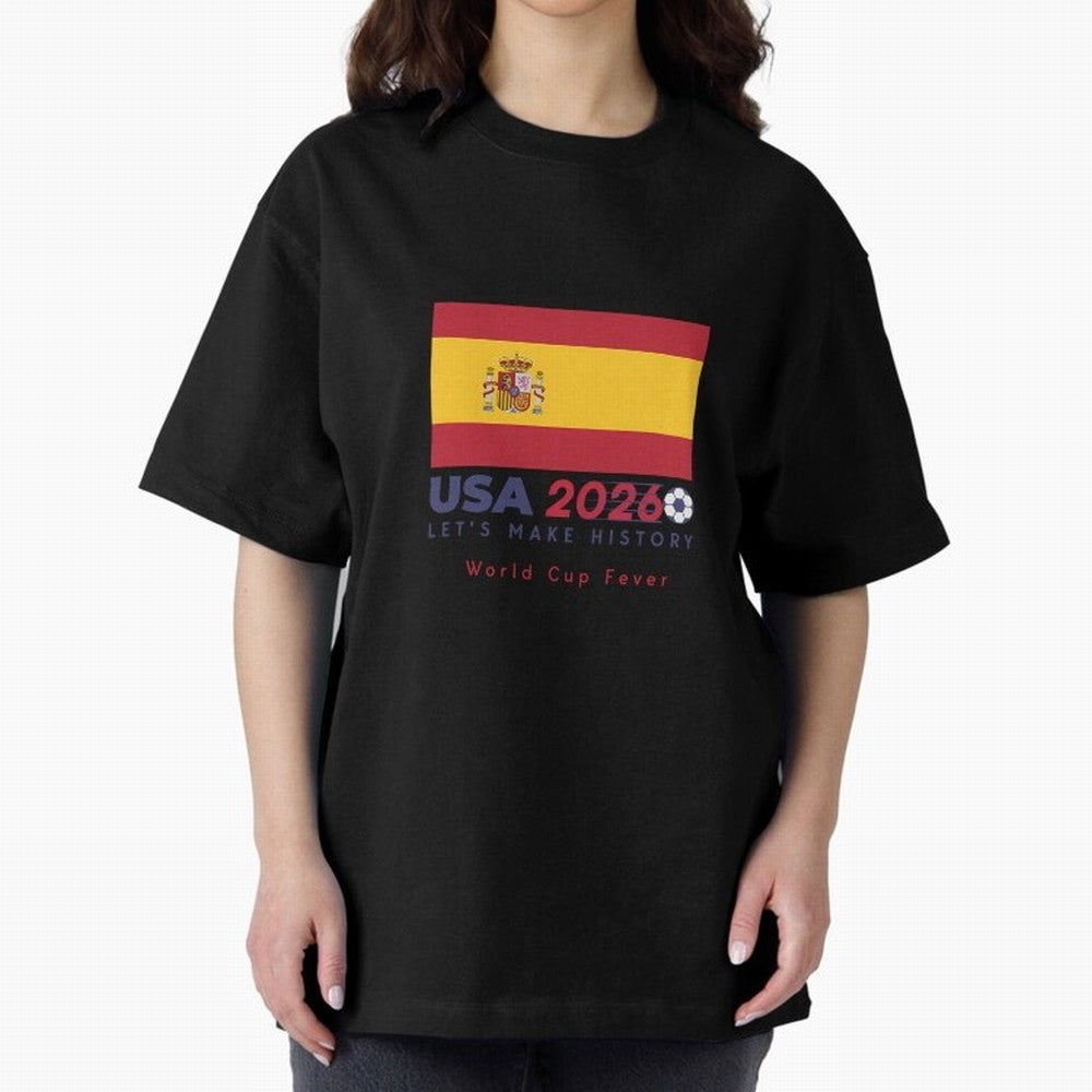 Usa 2026 World Cup Americas Football. Oversized T-Shirt Live the Energy of FIFA World Cup 2026 Group Stage for Fans of Mbappe and Spain and Netherlands, Bringing Soccer Culture, Superstar Moments, National Team Dreams and Competitive Fire; Perfect