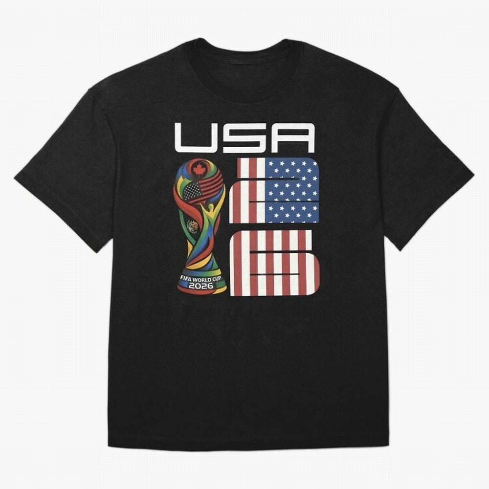 USA World Cup 2026 Host Nation Soccer Design Oversized T-Shirt Celebrate Soccer Greatness during Match Day Hype around FIFA World Cup 2026 Group Stage, Neymar, Haaland and Cristiano Ronaldo, Portugal, Spain and Germany, Match Day Excitement,