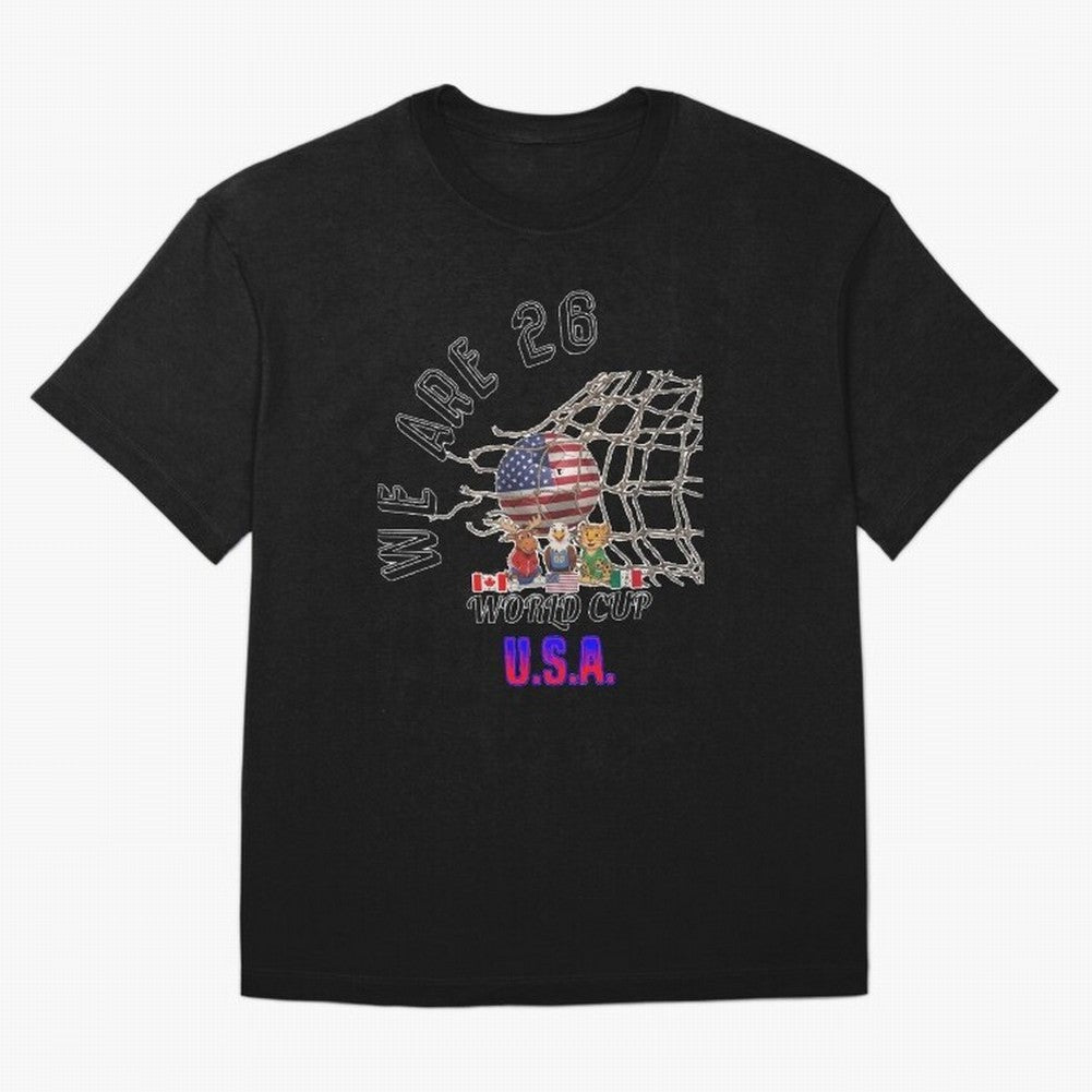 World cup 26 - USA Oversized T-Shirt Elevate Global Football Passion for FIFA World Cup 2026 Group Stage, Made for Mbappe and Neymar, Portugal, Spain and Germany, Sports Nostalgia, International Competition, Famous Players and Unforgettable