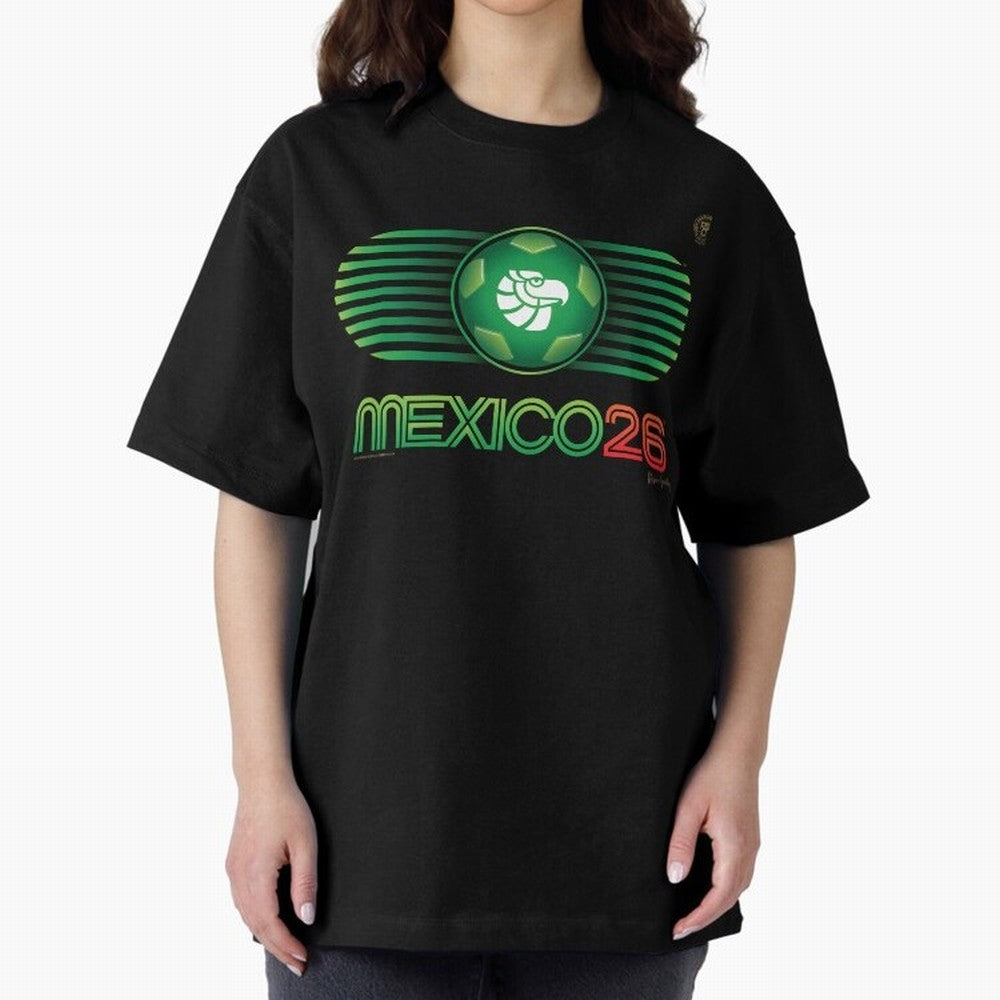 Mexico 26 World Cup Retro Logo. Autographed Oversized T-Shirt Relive Legendary Nights from Match Day Hype around FIFA World Cup 2026, Neymar, Netherlands, Football Festival Excitement, Trophy Ambitions, Country Rivalries and Star Player Buzz; Great