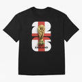 England Football World Cup 2026 - Three Lions Gold Trophy Edition Oversized T-Shirt Get Ready for Global Football Passion for FIFA World Cup 2026 USA Canada Mexico, Celebrating Neymar, Spain, Football Passion, Legendary Performances, Festival Vibes