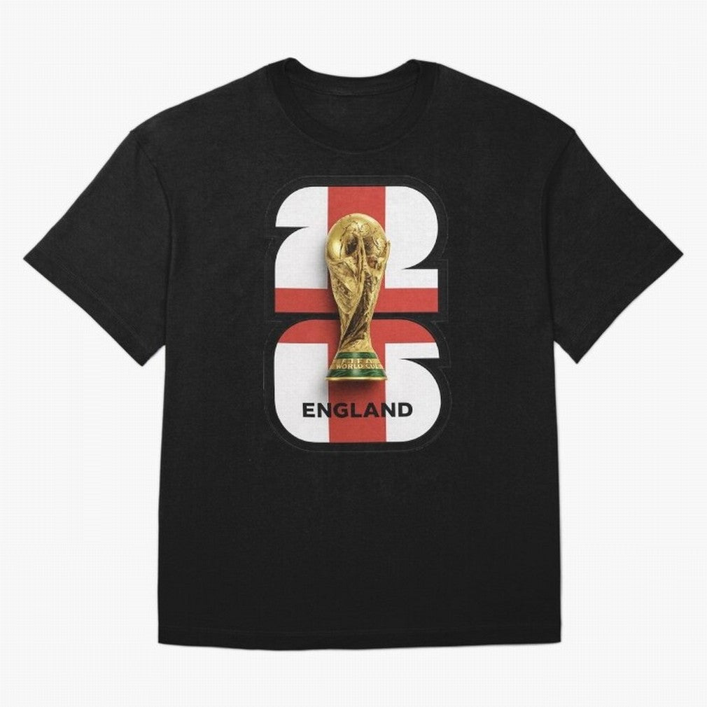 England Football World Cup 2026 - Three Lions Gold Trophy Edition Oversized T-Shirt Get Ready for Global Football Passion for FIFA World Cup 2026 USA Canada Mexico, Celebrating Neymar, Spain, Football Passion, Legendary Performances, Festival Vibes