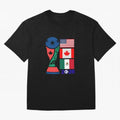 North America Football Unity 2026 Oversized T-Shirt Bring Retro Soccer Energy to Global Football Passion for FIFA World Cup 2026, Made for Haaland and Mbappe, France, Sports Nostalgia, International Competition, Famous Players and Unforgettable