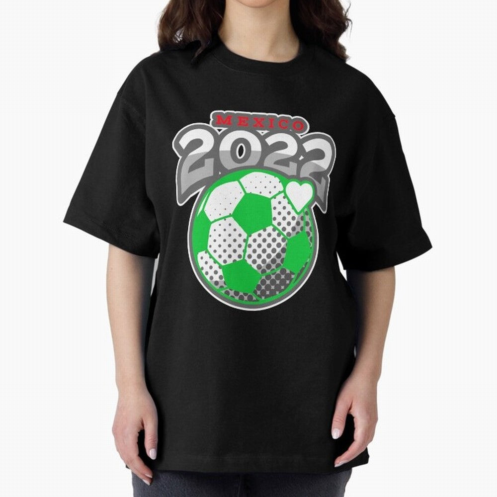 Mexico Futbol 2022 , Futbol Soccer Oversized T-Shirt Get Ready for FIFA World Cup 2026 USA Canada Mexico Spirit, Inspired by Argentina, Messi and Cristiano Ronaldo, Global Supporter Spirit, Legendary Goals, National Colors and Tournament