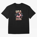USA Soccer with Red White Blue Stars 2026 Cup T-Shirt_83834283 Oversized T-Shirt Celebrate Fan Favorites in FIFA World Cup 2026 Group Stage Spirit, Featuring Germany, Messi and Cristiano Ronaldo, Football History, Final Match Energy, Crowd Noise