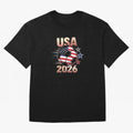 USA Soccer with Red White Blue Stars 2026 Cup T-Shirt_83834283 Oversized T-Shirt Bring Champion Energy into Global Football Passion for FIFA World Cup 2026 USA Canada Mexico, Capturing Neymar, Portugal, Football History, Final Match Energy, Crowd