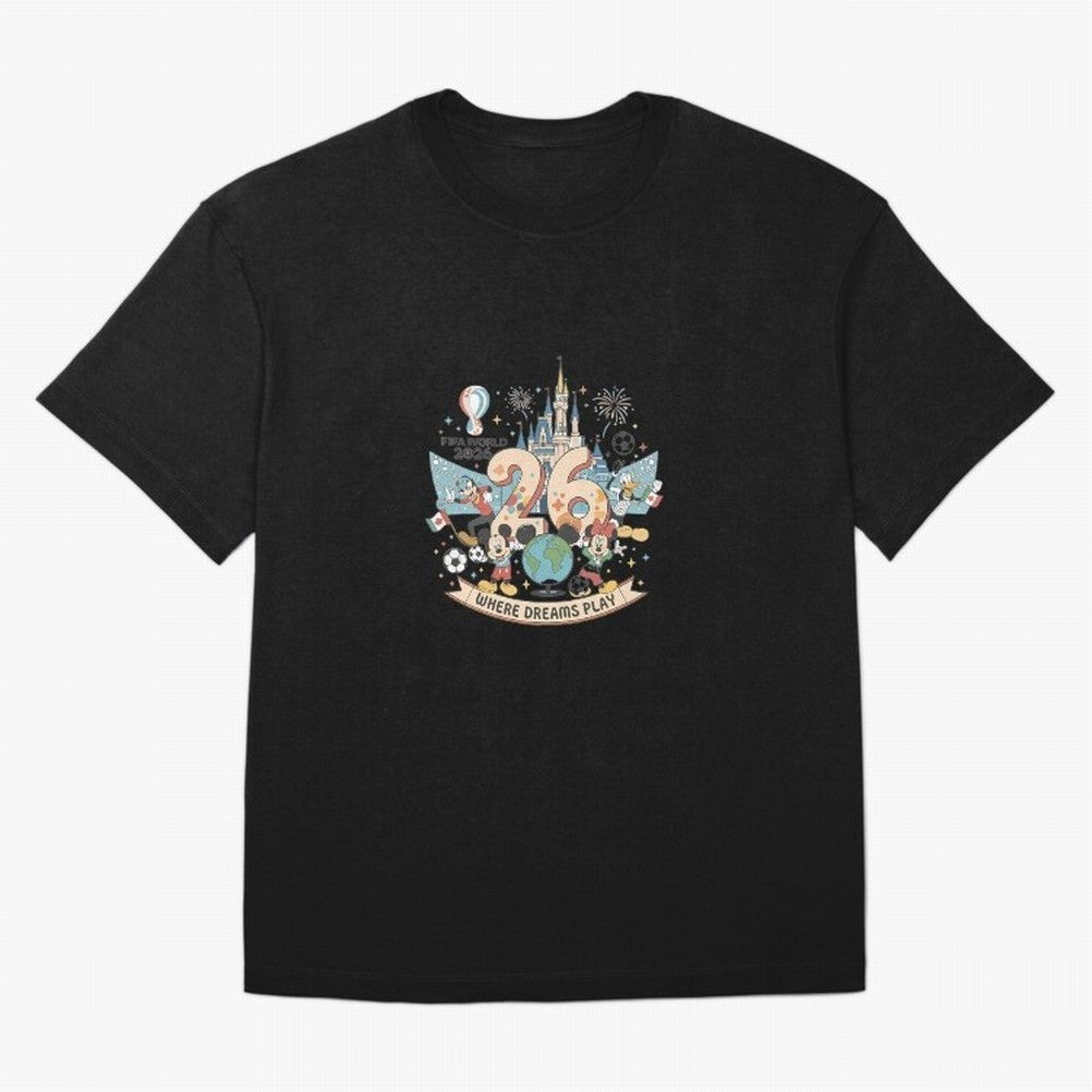 Dreamland Football 26 Oversized T-Shirt Upgrade FIFA World Cup 2026 USA Canada Mexico Spirit, Capturing Argentina, France and Brazil, Messi, Neymar and Mbappe, Worldwide Fan Energy, Dramatic Goals, Stadium Lights and Championship Celebrations;