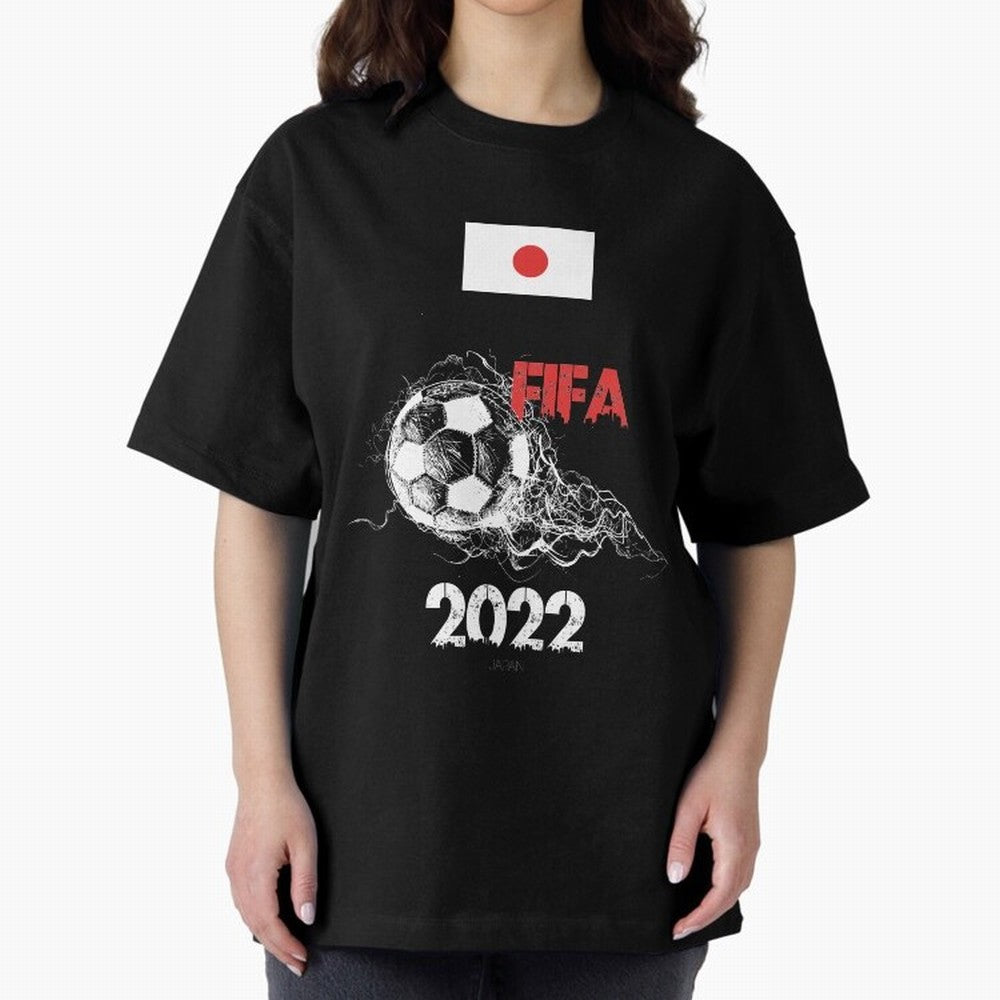 World Cup Qatar 2022 Japan Oversized T-Shirt Keep Football History Alive during FIFA World Cup 2026 Group Stage Connected to Cristiano Ronaldo, Haaland and CR7, England and Germany Energy, Football Passion, Legendary Performances, Festival Vibes