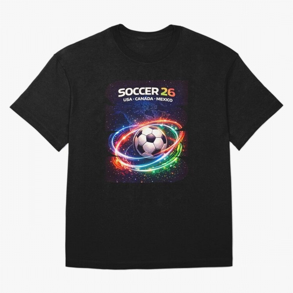 North America Soccer 2026 Shirt, Soccer 26 USA Canada Mexico Fan Tee, United 2026 Soccer Graphic - Bold Oversized T-Shirt Celebrate Every Goal in FIFA World Cup 2026 USA Canada Mexico for Fans of Haaland and Mbappe and Argentina, France and Brazil,