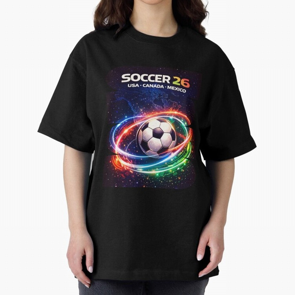 North America Soccer 2026 Shirt, Soccer 26 USA Canada Mexico Fan Tee, United 2026 Soccer Graphic - Bold Oversized T-Shirt Celebrate Every Goal in FIFA World Cup 2026 USA Canada Mexico for Fans of Haaland and Mbappe and Argentina, France and Brazil,