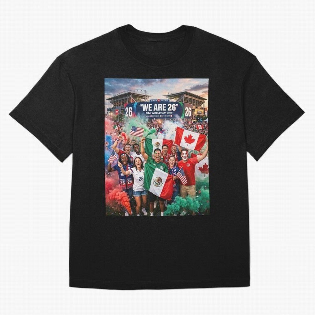 2026 World Cup Fans Celebrate Oversized T-Shirt Celebrate Soccer Greatness during Global Football Passion for FIFA World Cup 2026 USA Canada Mexico, Inspired by Cristiano Ronaldo, Haaland and CR7, England and Germany, Worldwide Fan Energy, Dramatic