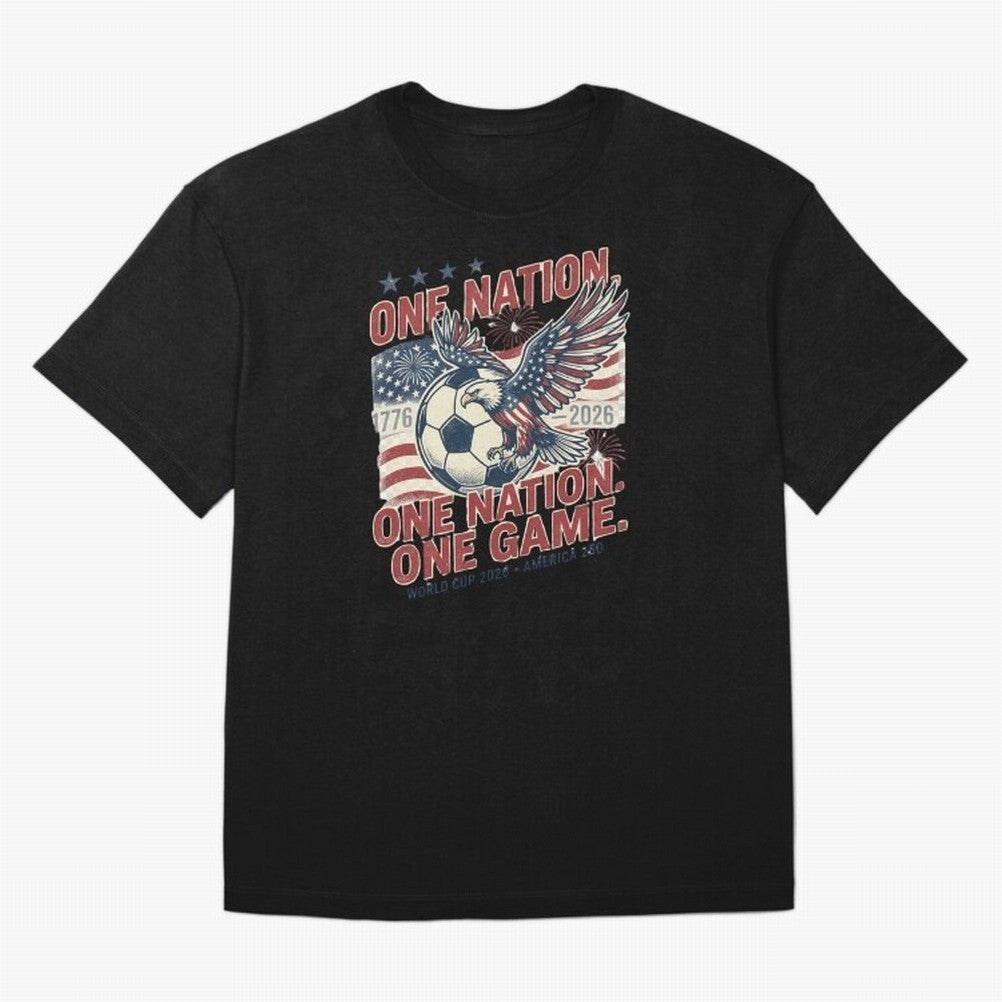 One Nation One Game World Cup 2026 Oversized T-Shirt Show Love for Legendary Goals in the FIFA World Cup 2026 USA Canada Mexico Journey through Neymar, Haaland and Cristiano Ronaldo Highlights, Germany Pride, Champion Mindset, Group Stage Buzz,