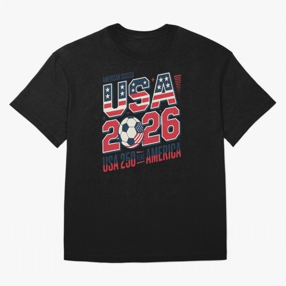 USA Soccer 250 Years 1776 -2026 Oversized T-Shirt Celebrate Unforgettable Nights in Match Day Hype around FIFA World Cup 2026, Haaland, France and Portugal, Classic Soccer Heritage, Championship Pressure, Fan Loyalty and International Pride; Made
