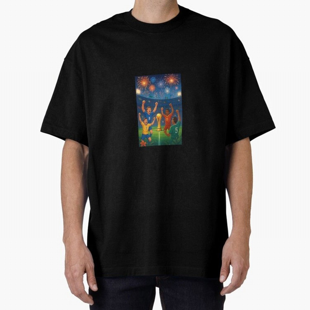 World Cup Oversized T-Shirt Make the Season About FIFA World Cup 2026 Group Stage Driven by CR7 and Messi, France and Portugal Energy, Worldwide Fan Energy, Dramatic Goals, Stadium Lights and Championship Celebrations; Great for Supporters Who Love