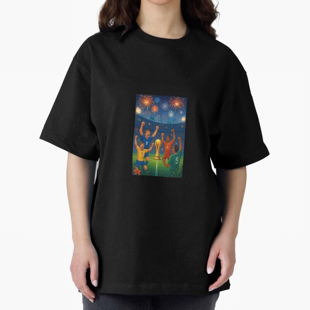 World Cup Oversized T-Shirt Make the Season About FIFA World Cup 2026 Group Stage Driven by CR7 and Messi, France and Portugal Energy, Worldwide Fan Energy, Dramatic Goals, Stadium Lights and Championship Celebrations; Great for Supporters Who Love