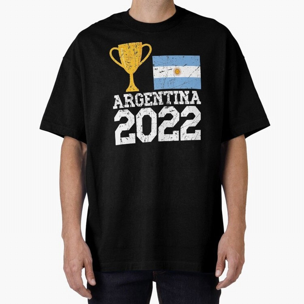 Argentina World Cup Soccer Football 2022, Argentina Soccer Jersey Argentinian Football, Argentina, Argentinian, Qatar World Cup 2022 Oversized T-Shirt Celebrate Global Passion for Global Football Passion for FIFA World Cup 2026 USA Canada Mexico,