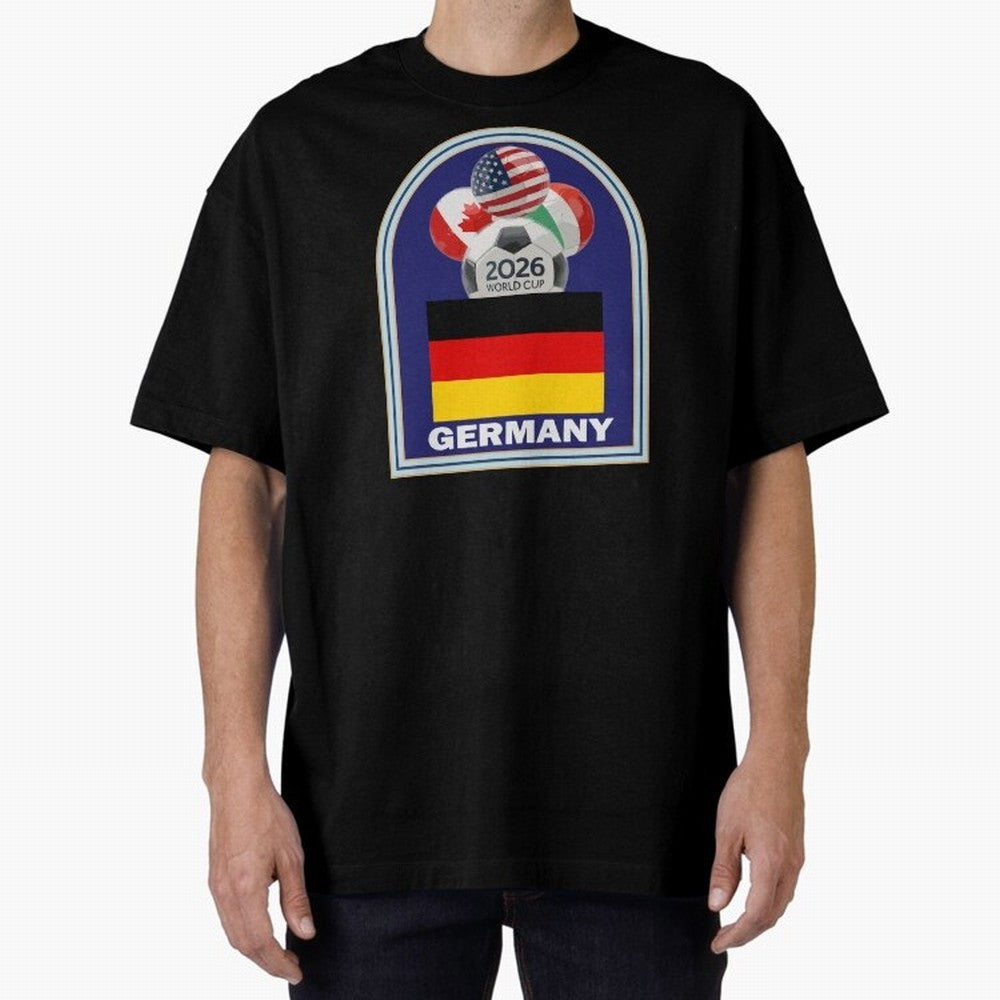 Germany 2026 Soccer T-shirt Oversized T-Shirt Make Memories around FIFA World Cup 2026 USA Canada Mexico Centered on Haaland and Mbappe, England Energy, Football Festival Excitement, Trophy Ambitions, Country Rivalries and Star Player Buzz; Perfect