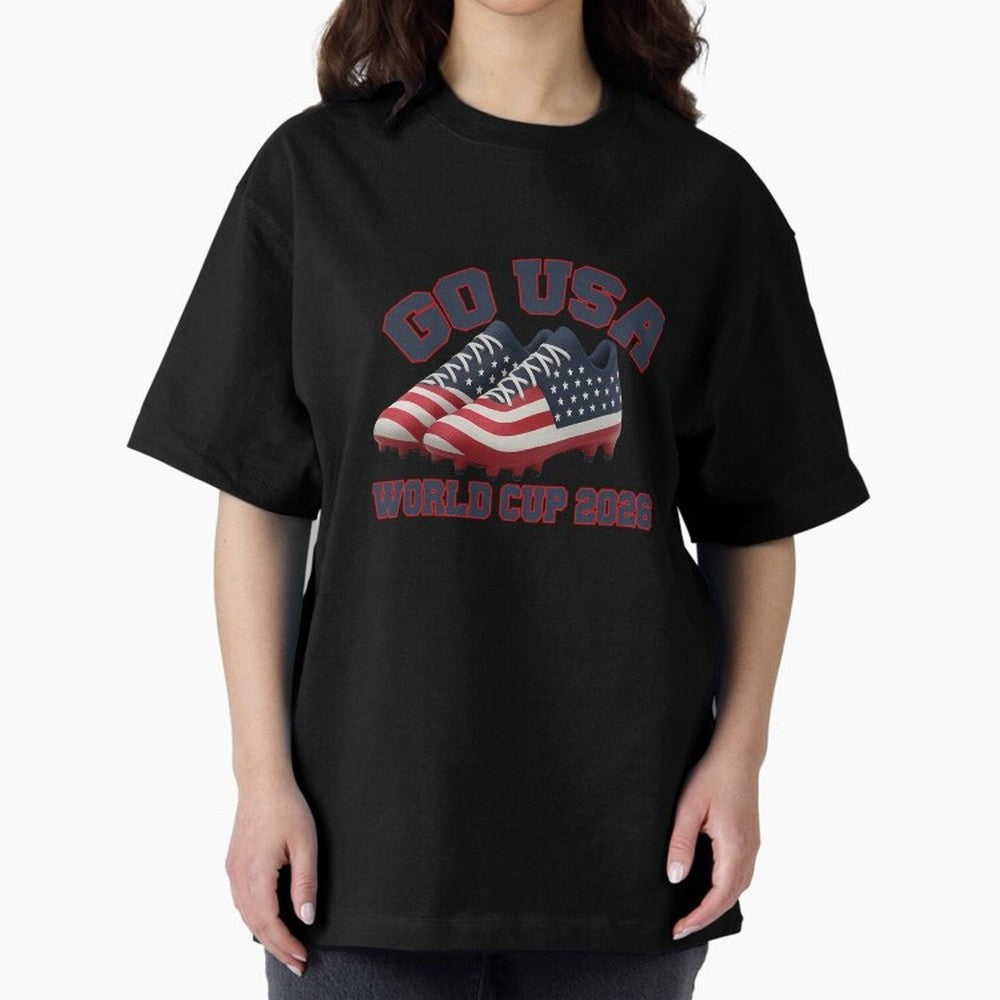 Go Usa. Usa 2026 World Cup 2026 World Cup Soccer Usa Soccer Usa Men Oversized T-Shirt Honor the Football Icons of FIFA World Cup 2026 Group Stage with Messi and Cristiano Ronaldo, Netherlands Energy, Supporter Pride, Iconic Celebrations, Legendary