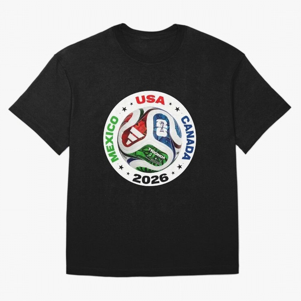 Trionda 26 Soccer Ball - North America 2026 Football Art Oversized T-Shirt Share the FIFA World Cup 2026 Group Stage Journey through Mbappe Highlights, Germany Pride, Goal Celebration Energy, Supporter Heritage, Football Icons and Worldwide