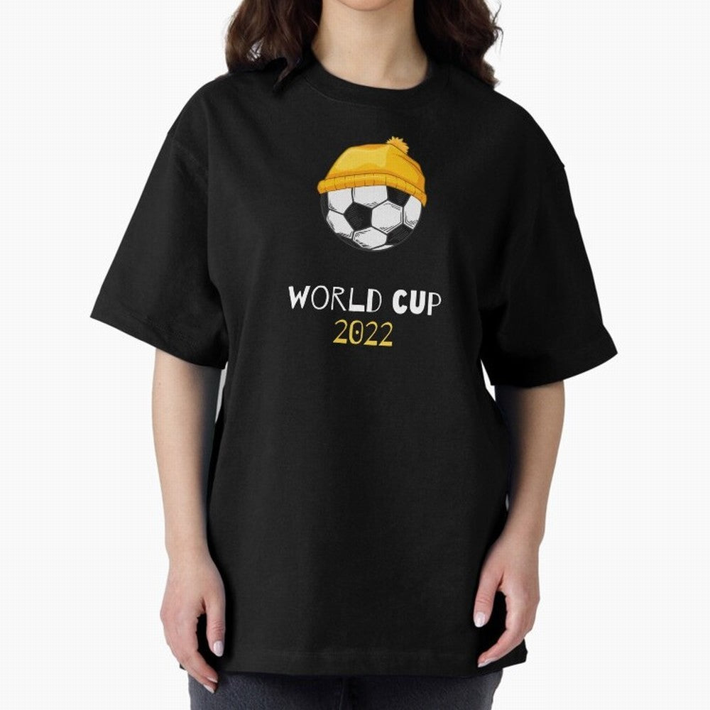 World Cup 2022 Qatar Oversized T-Shirt Enjoy Match Day Hype around FIFA World Cup 2026 USA Canada Mexico, Messi, England, Retro Football Energy, Iconic Rivalries, Trophy Chase Drama and Stadium Atmosphere; Ideal for Fans Who Follow Messi, Cristiano