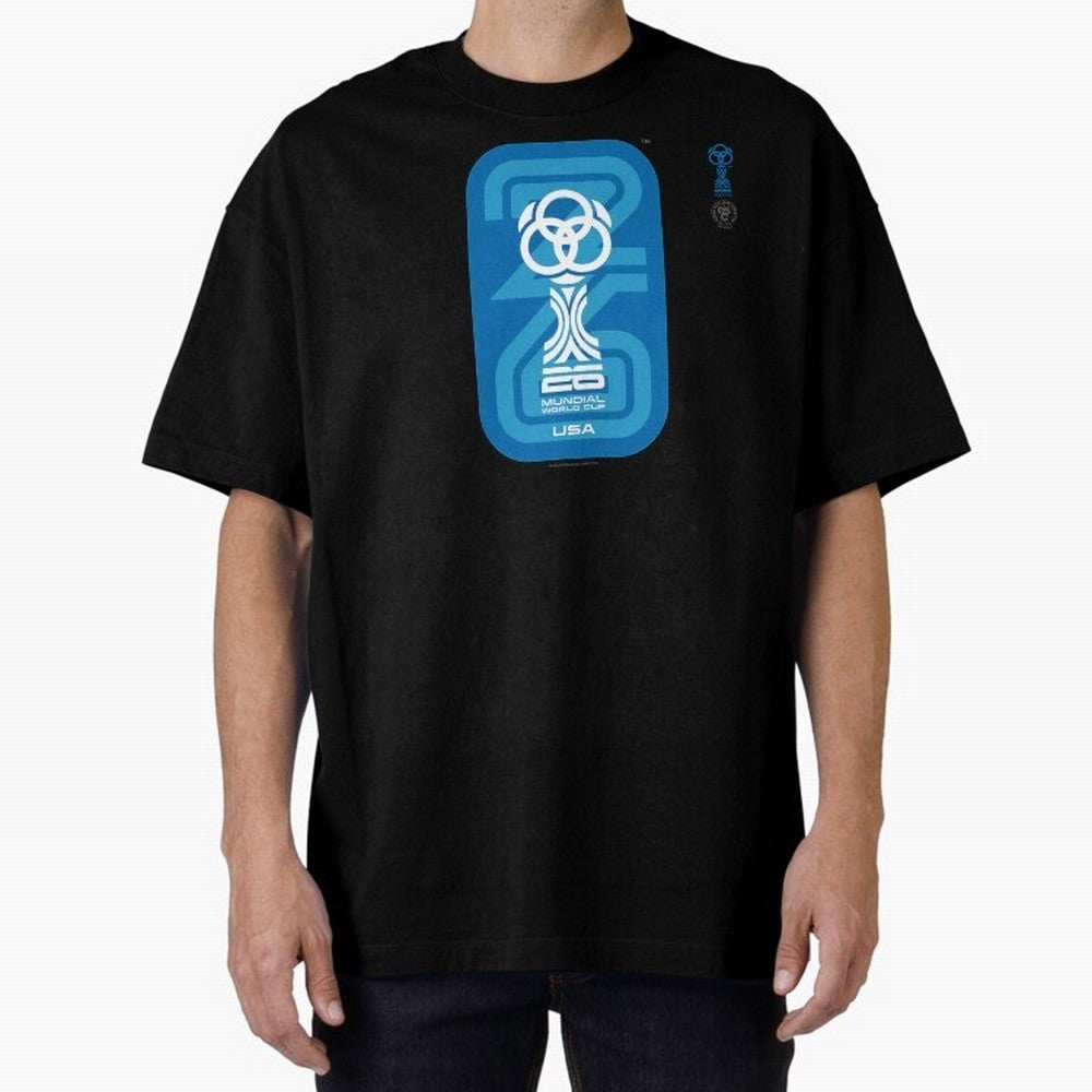 Mundial 26 USA Fan Trophy ¨C Retro Soccer World Cup Inspired Graphic ¨C Modern Football Art Design Oversized T-Shirt Feel the Trophy Chase of FIFA World Cup 2026 Group Stage Spirit, Highlighting France, Messi, Classic Soccer Heritage, Championship