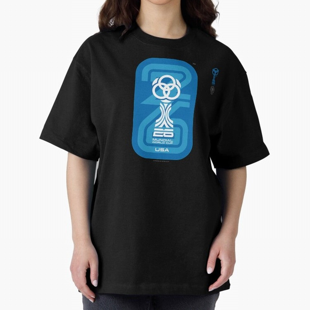Mundial 26 USA Fan Trophy ¨C Retro Soccer World Cup Inspired Graphic ¨C Modern Football Art Design Oversized T-Shirt Feel the Trophy Chase of FIFA World Cup 2026 Group Stage Spirit, Highlighting France, Messi, Classic Soccer Heritage, Championship