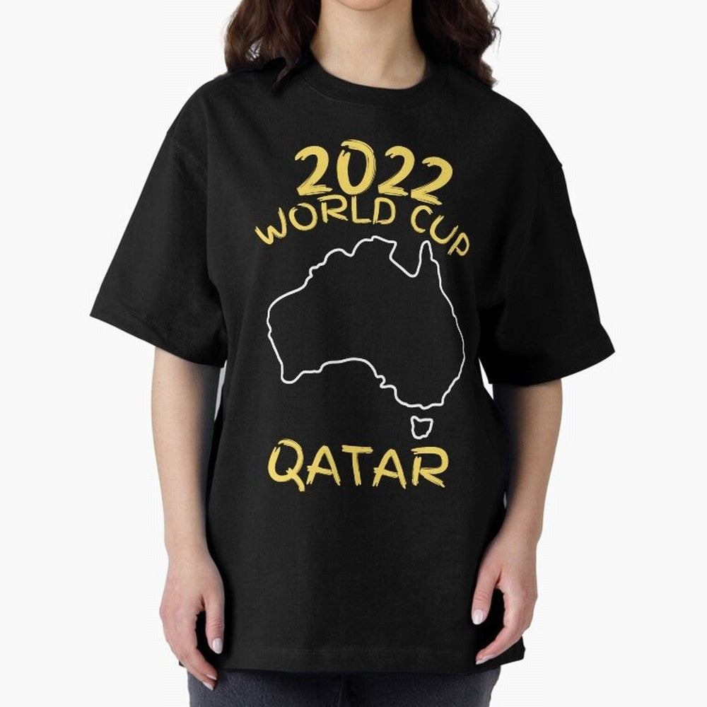 Socceroos World Cup 2022 Qatar Oversized T-Shirt Celebrate Football Dreams Across FIFA World Cup 2026 USA Canada Mexico for Fans of Mbappe and Neymar and Argentina and Brazil, Bringing Football Passion, Legendary Performances, Festival Vibes and