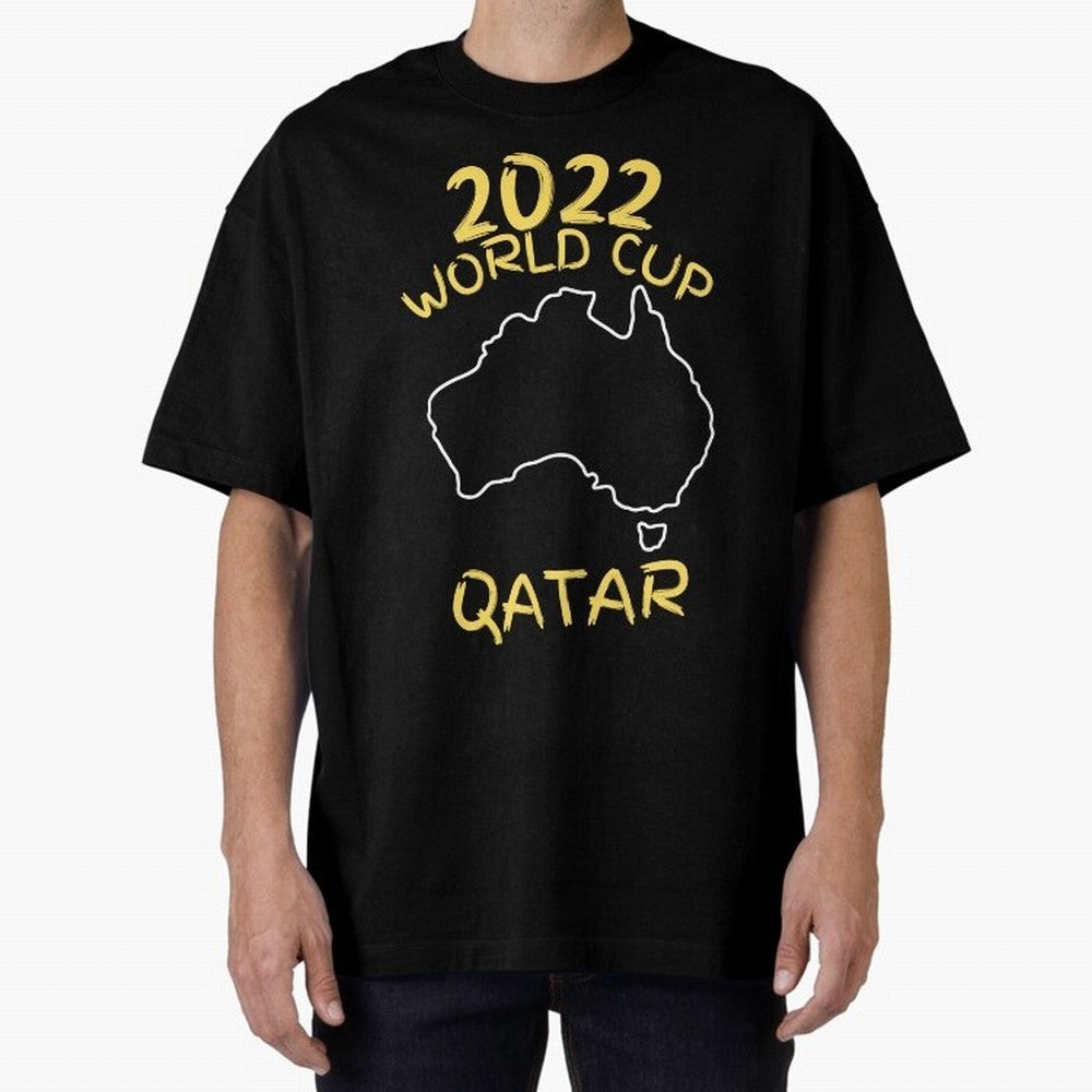 Socceroos World Cup 2022 Qatar Oversized T-Shirt Celebrate Football Dreams Across FIFA World Cup 2026 USA Canada Mexico for Fans of Mbappe and Neymar and Argentina and Brazil, Bringing Football Passion, Legendary Performances, Festival Vibes and
