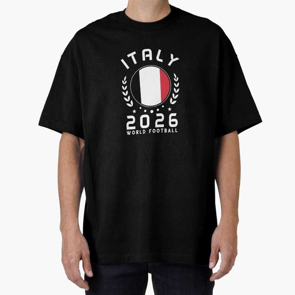 World Cup 2026 Italy Football Fan Italian Supporter T-Shirt_88563599 Oversized T-Shirt Celebrate Golden Goal Energy in Match Day Hype around FIFA World Cup 2026, Mbappe and Neymar, Brazil, Portugal and Argentina, Stadium Chants, National Pride,