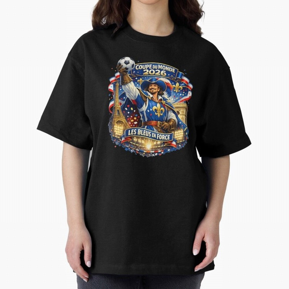 France World Cup 2026 Supporter Oversized T-Shirt Honor Champions and Dreams in Match Day Hype around FIFA World Cup 2026, Cristiano Ronaldo, Haaland and CR7, Argentina, France and Brazil, Tournament Hype, Historic Matchups, Family Viewing Parties